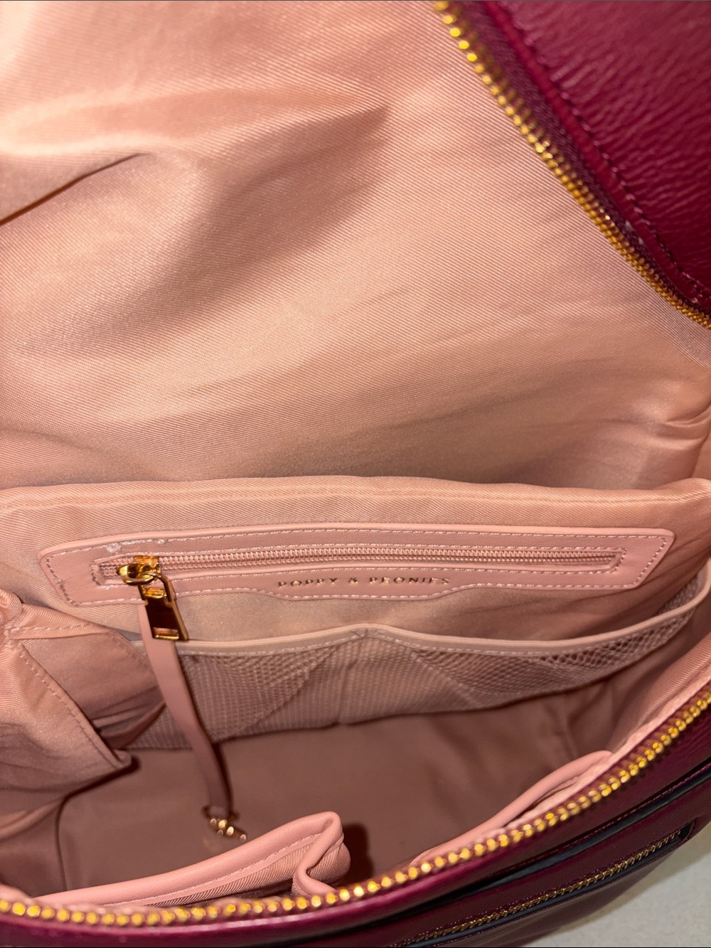 Poppy & Peonies Commuter Backpack and The Lunch Bag in Berry Work/School/Travel - Picture 5 of 16